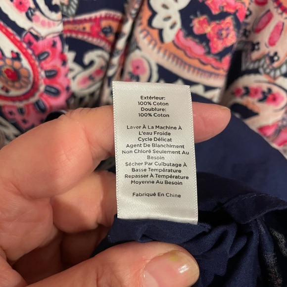 Talbots Navy and Pink Paisley Dress - Picture 7 of 8